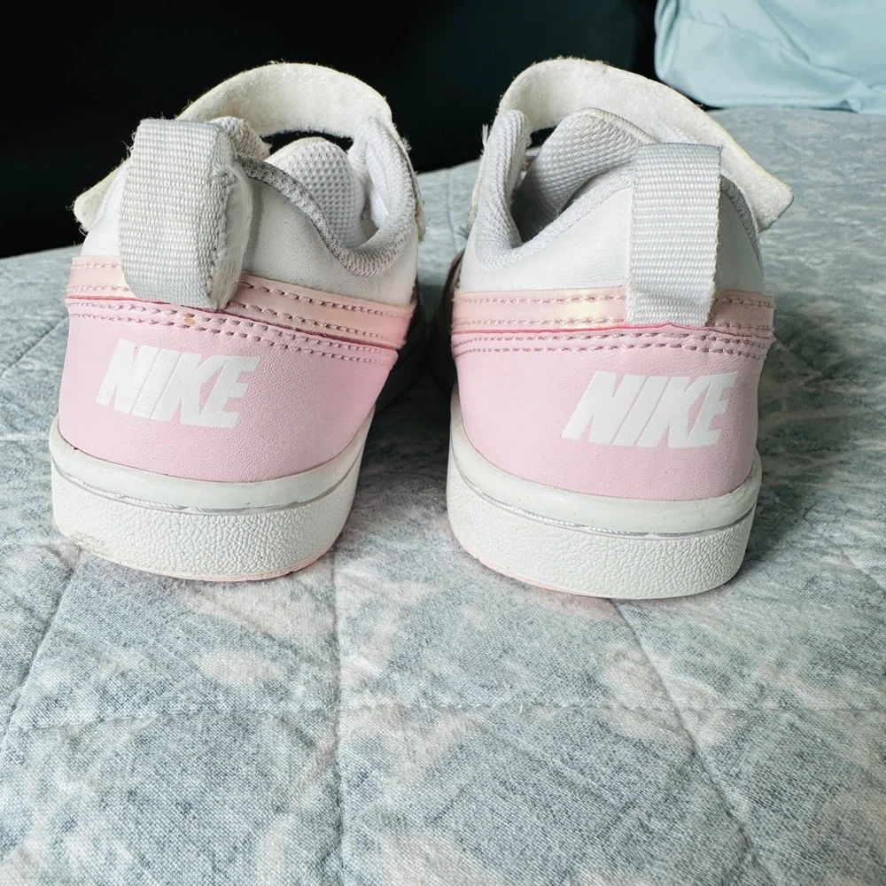 Nike Kids Pink and White Sneakers